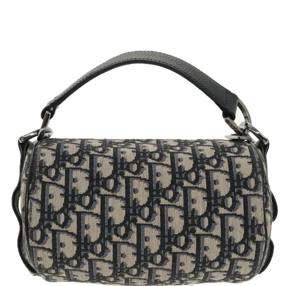 DIOR Trotter Canvas Oblique Shoulder Bag Blue - Picture 3 of 14